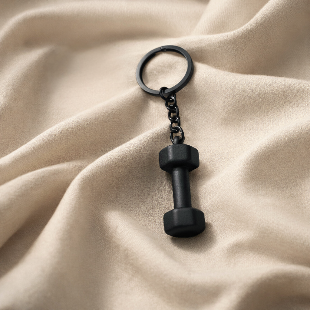 Midnight Dumbbell Keychain
