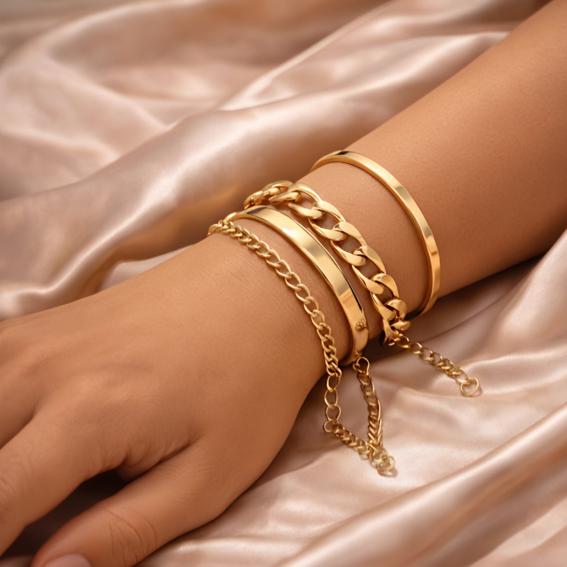 Gold Bracelet Set