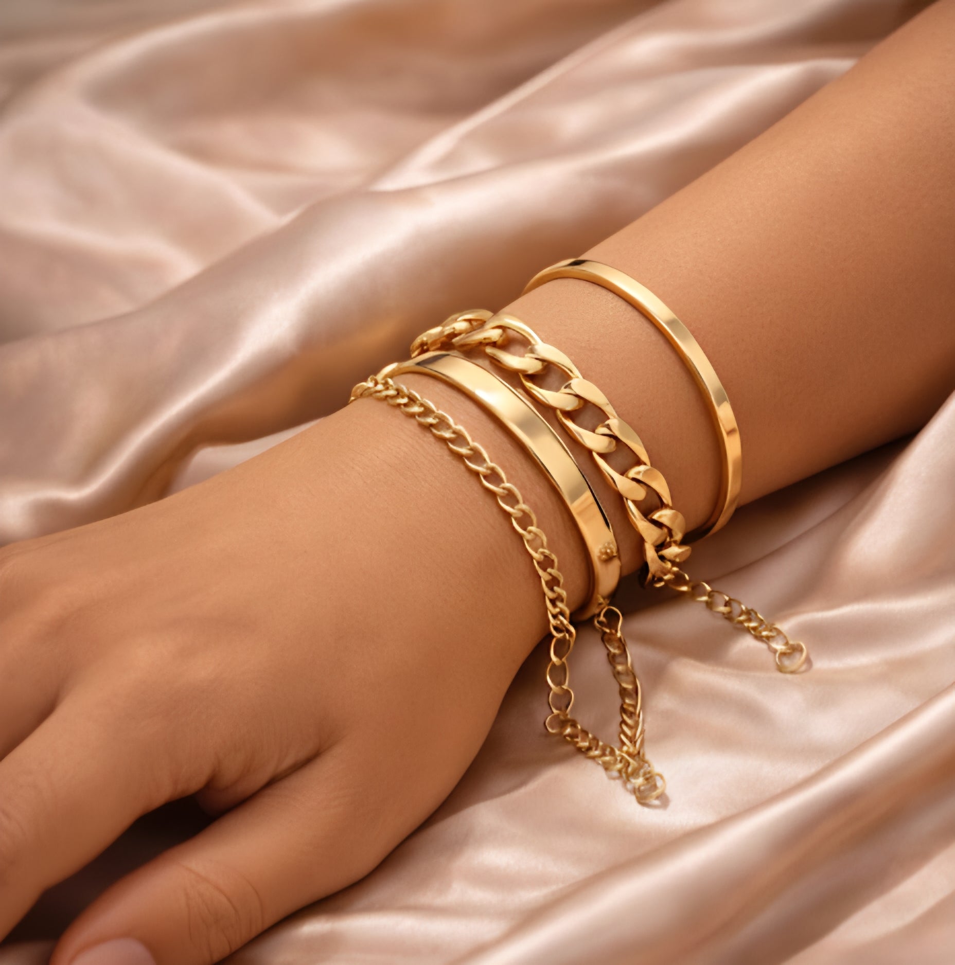 Gold Bracelet Set