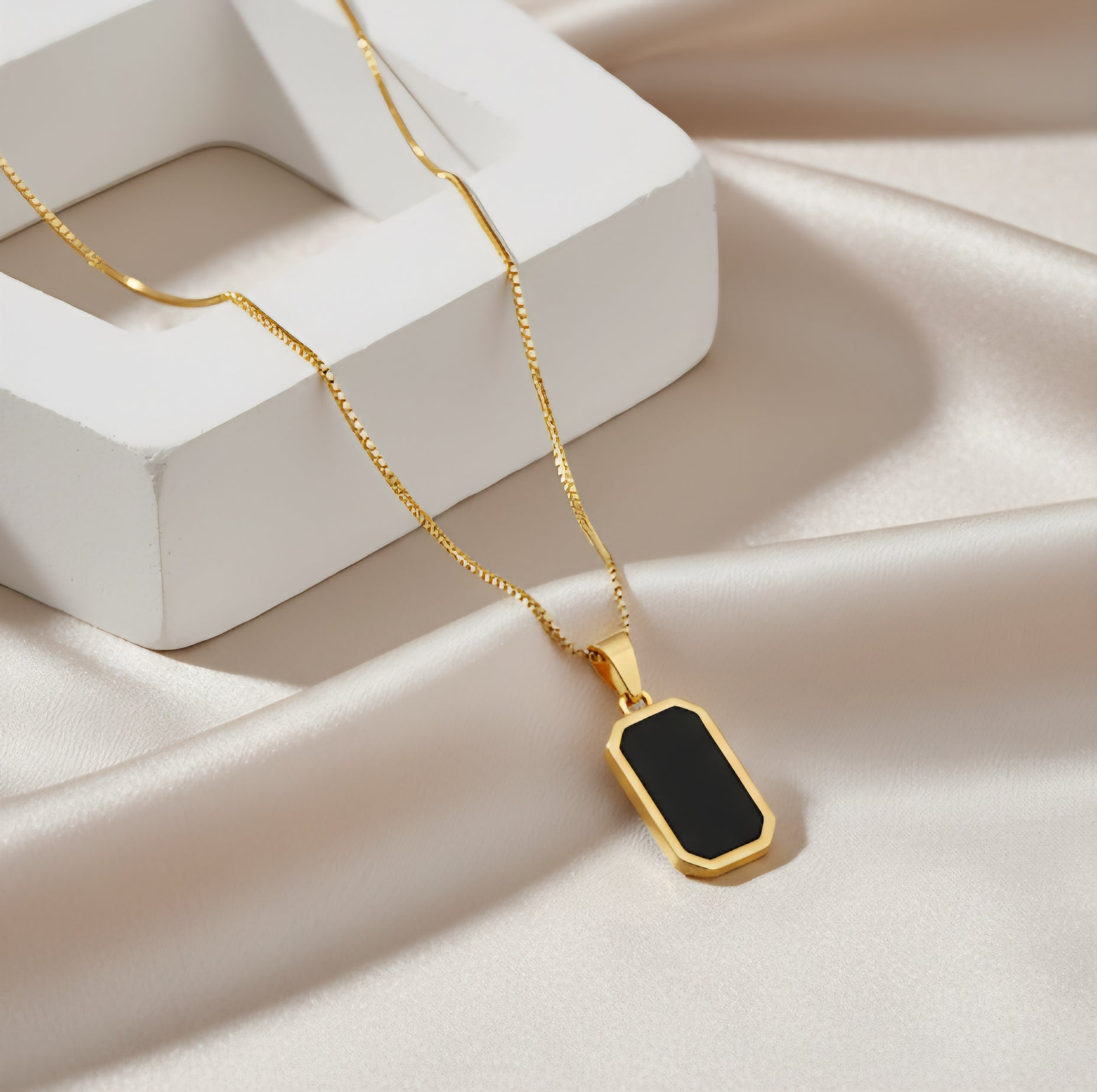 Black Enamel Pendant