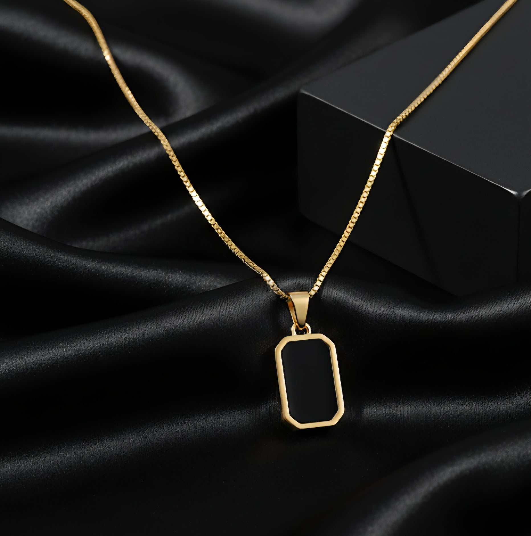Black Enamel Pendant