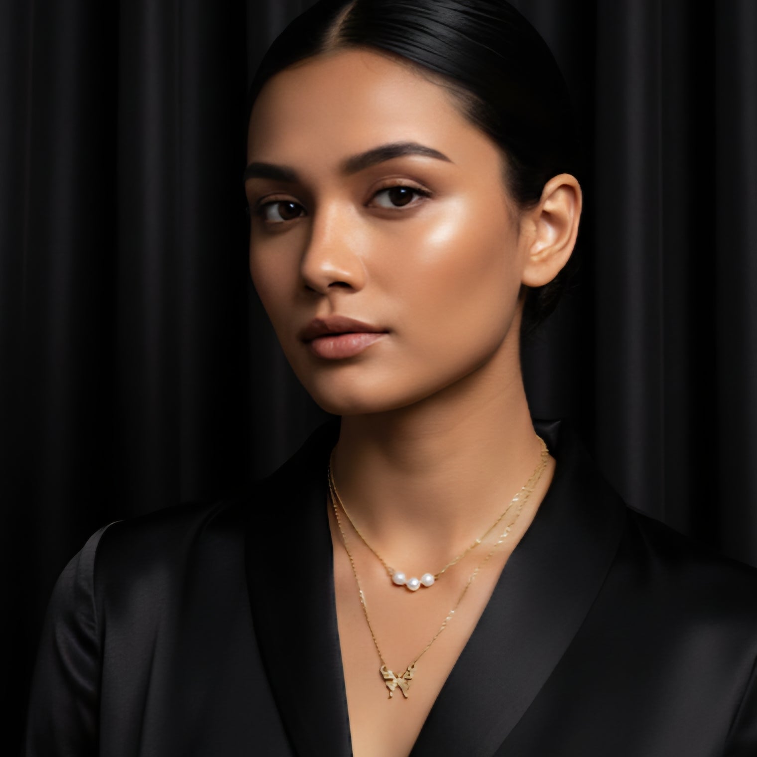 Butterfly Pearl Necklace