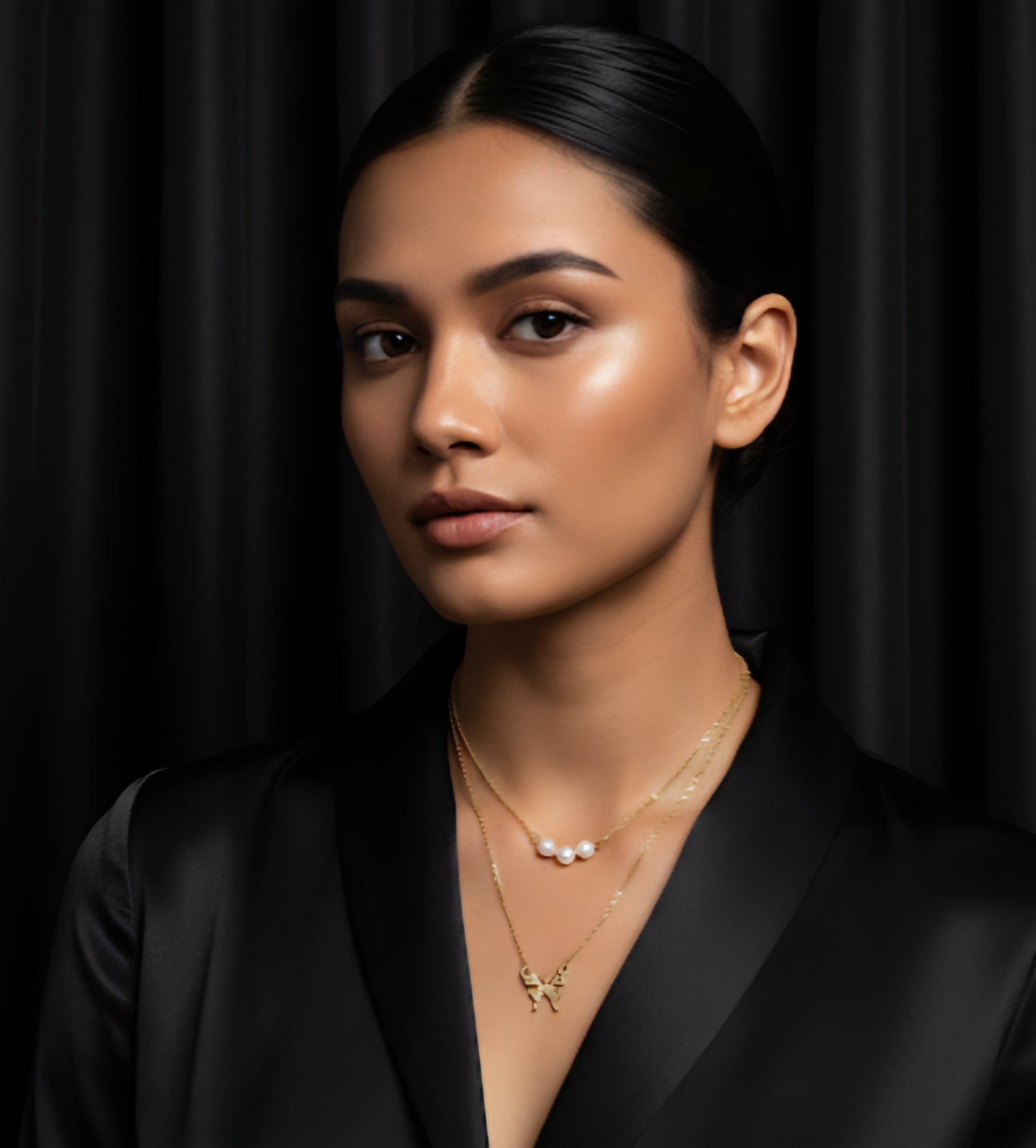 Butterfly Pearl Necklace