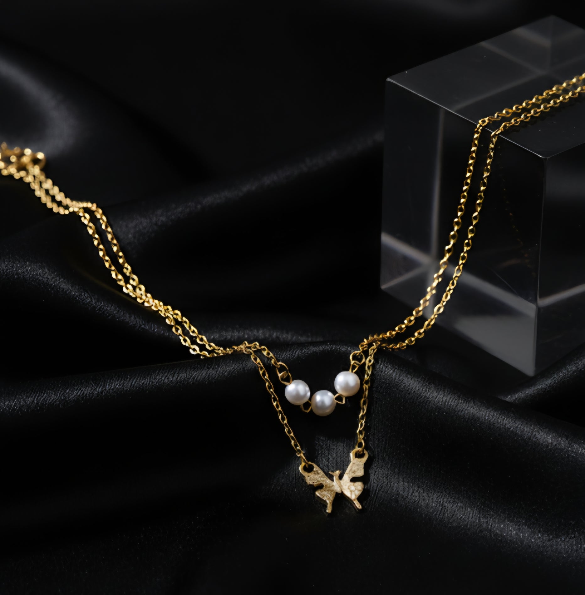 Butterfly Pearl Necklace