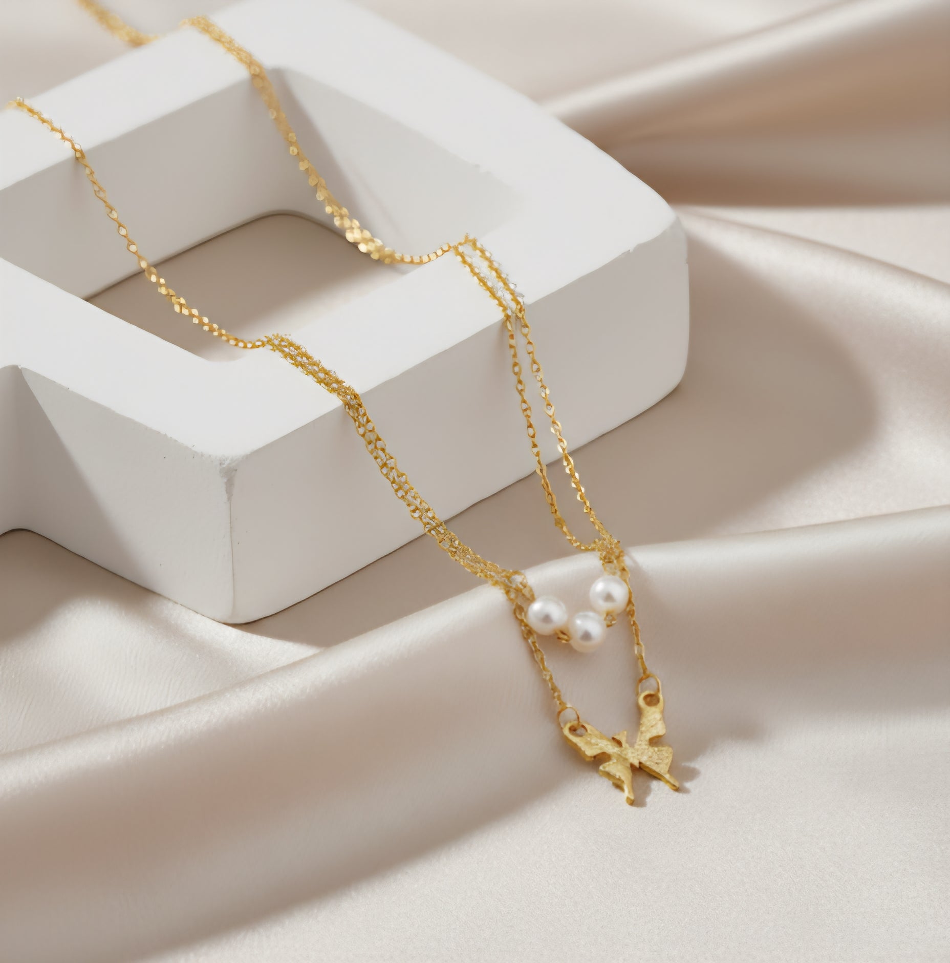 Butterfly Pearl Necklace
