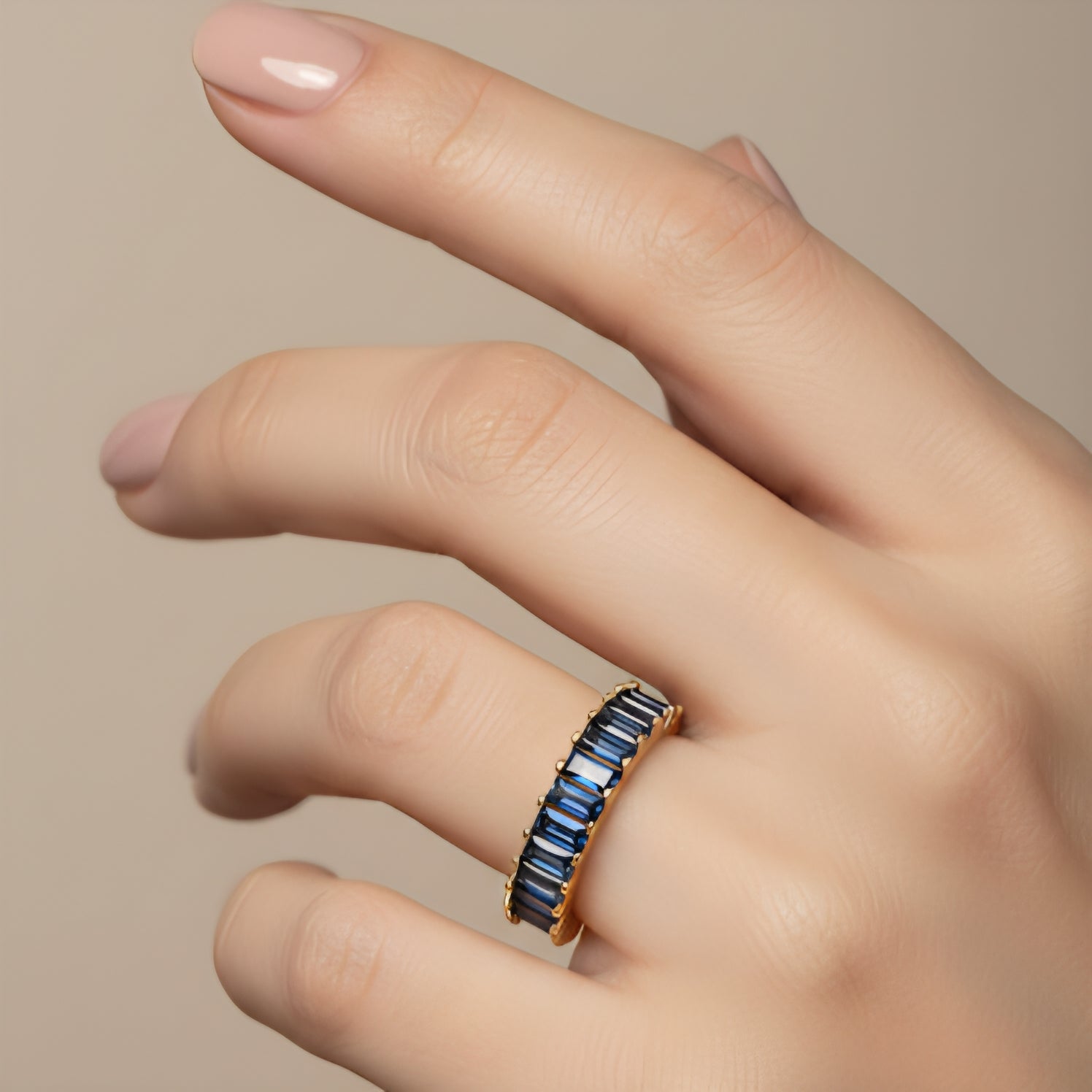 Sapphire Baguette Ring