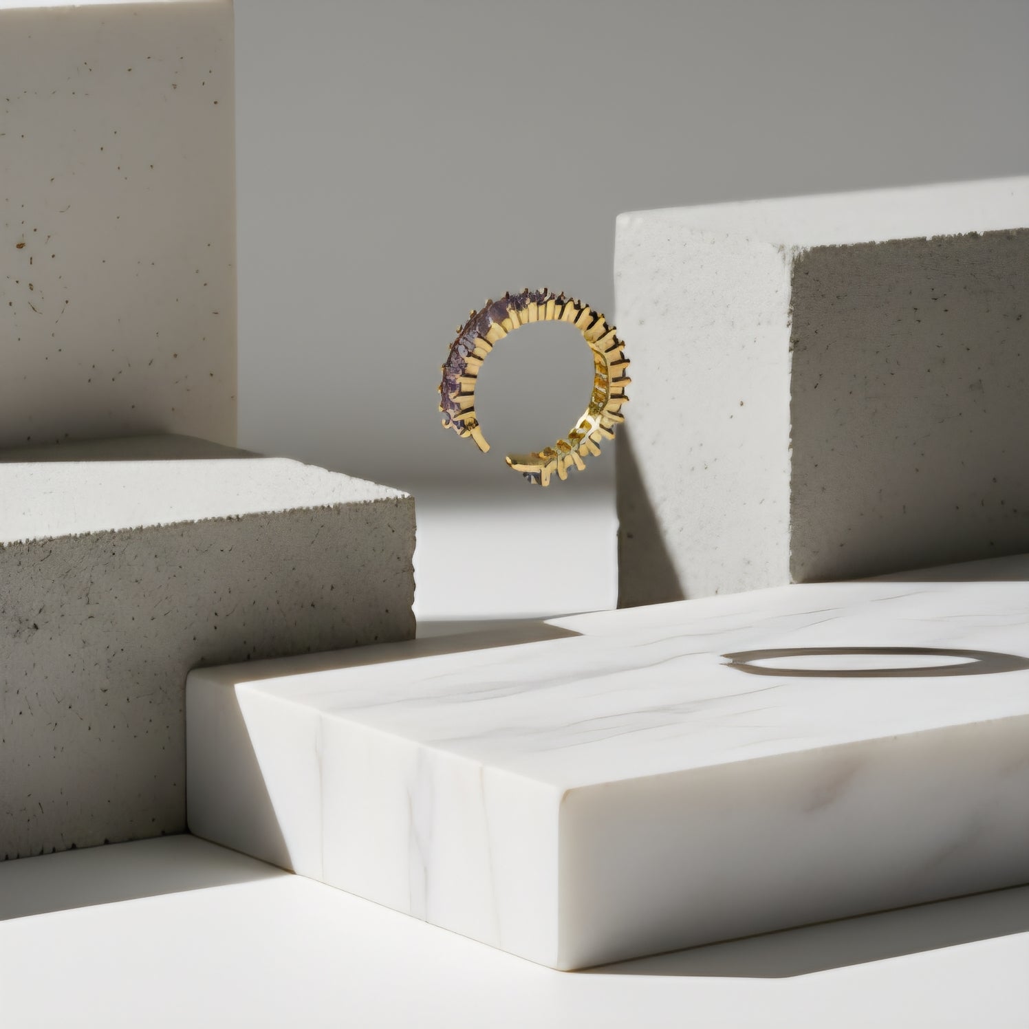 Purple Baguette Ring