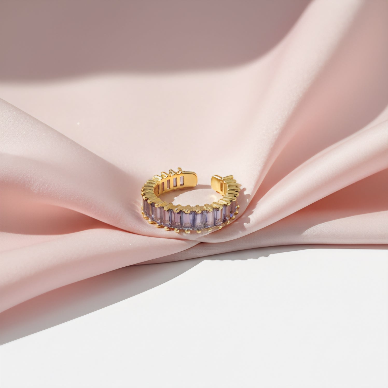 Purple Baguette Ring