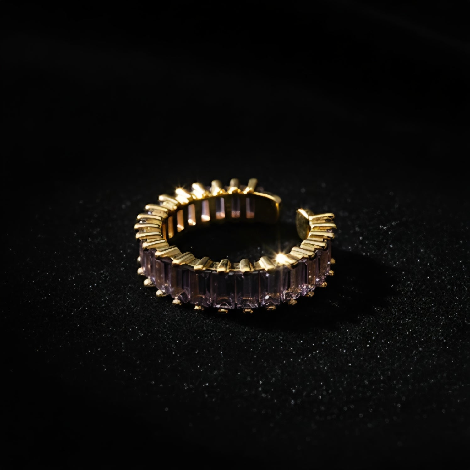 Purple Baguette Ring