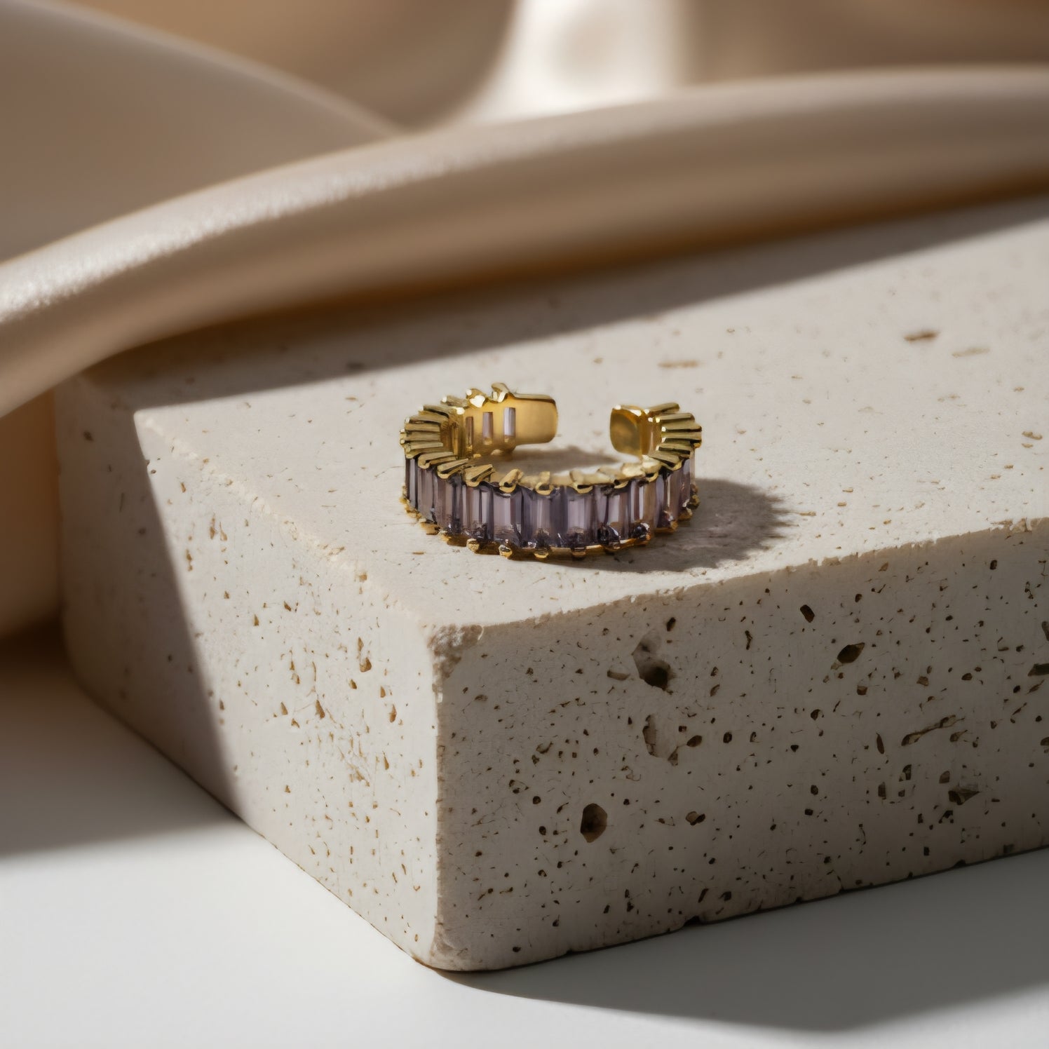 Purple Baguette Ring