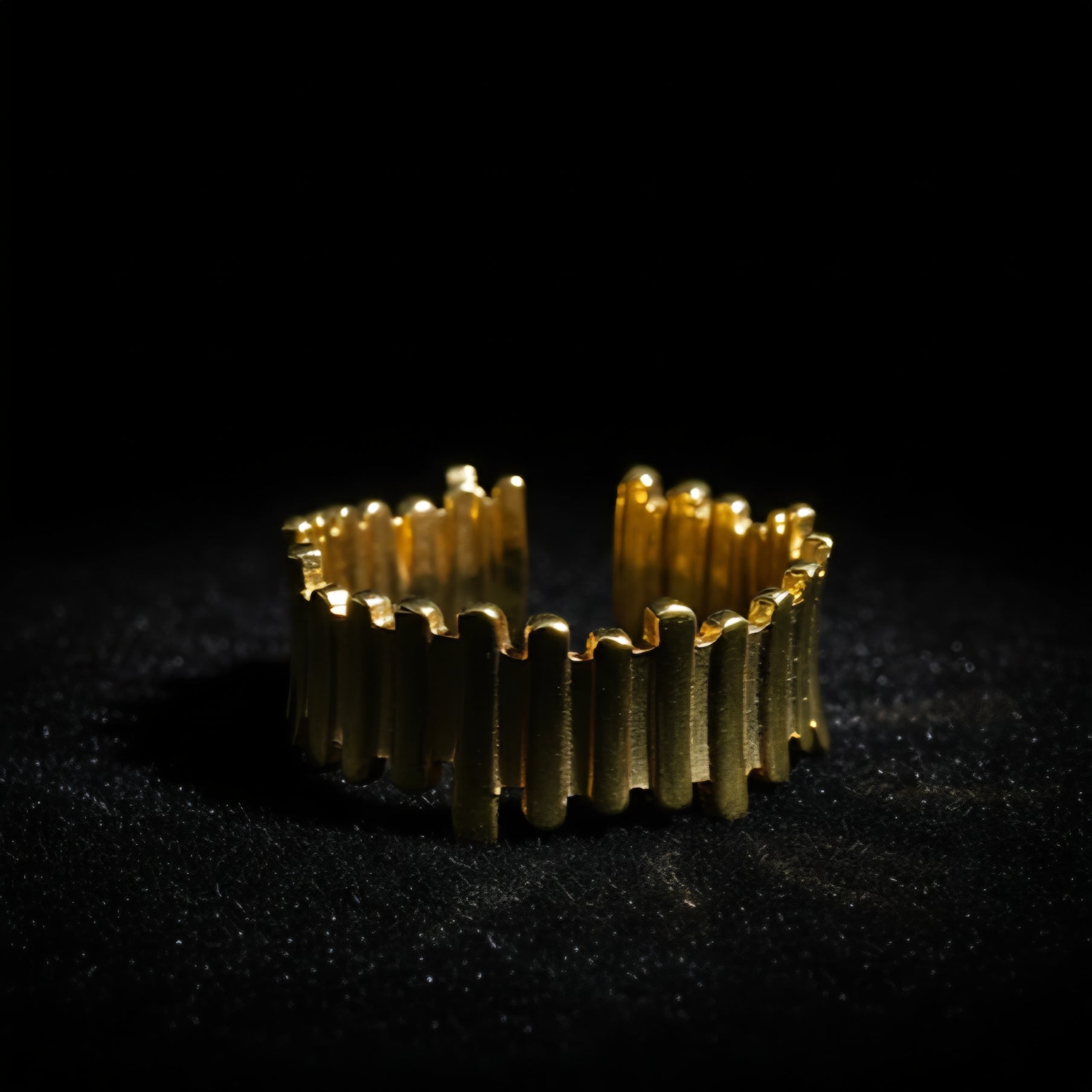 Ribbed Gold Ring