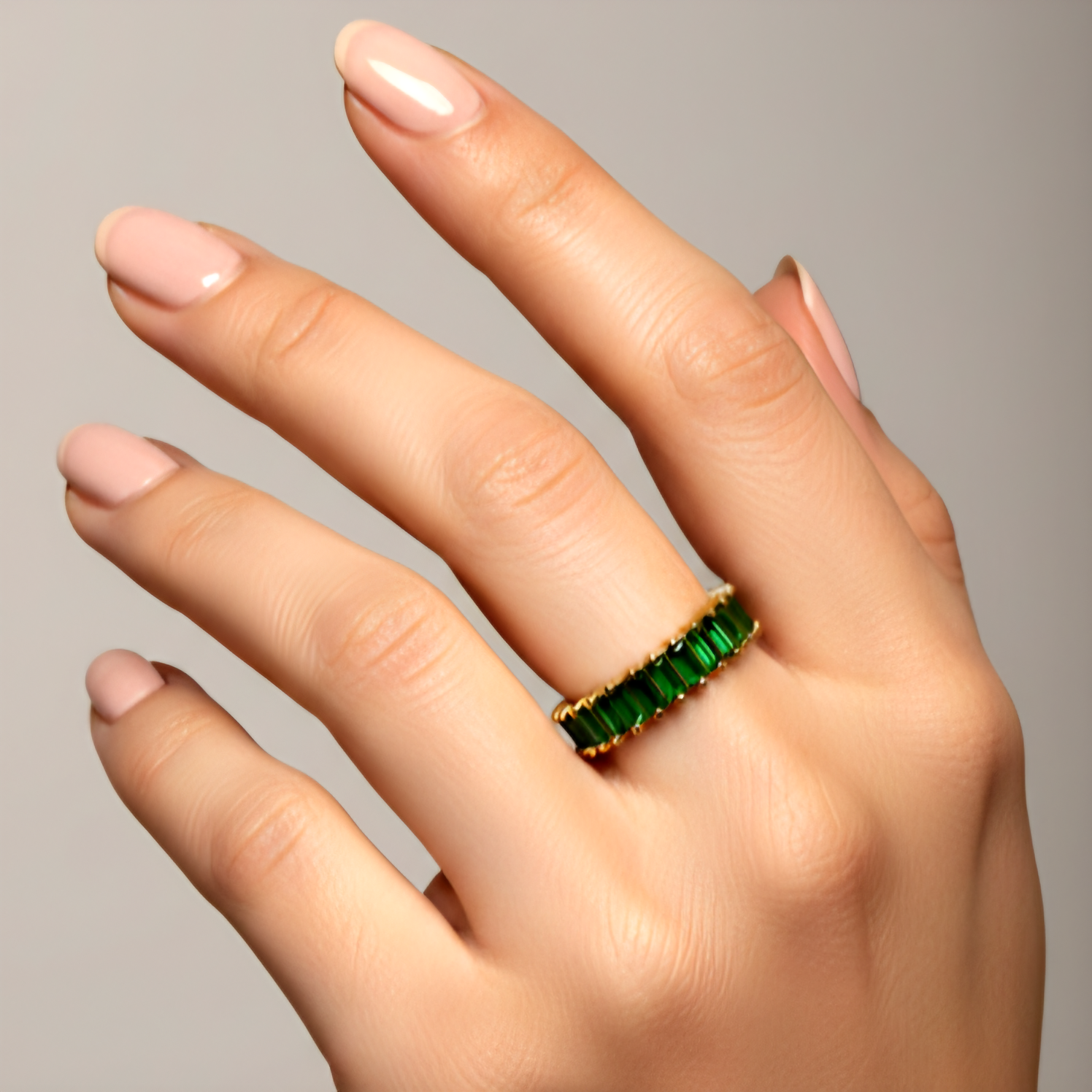 Emerald Baguette Ring