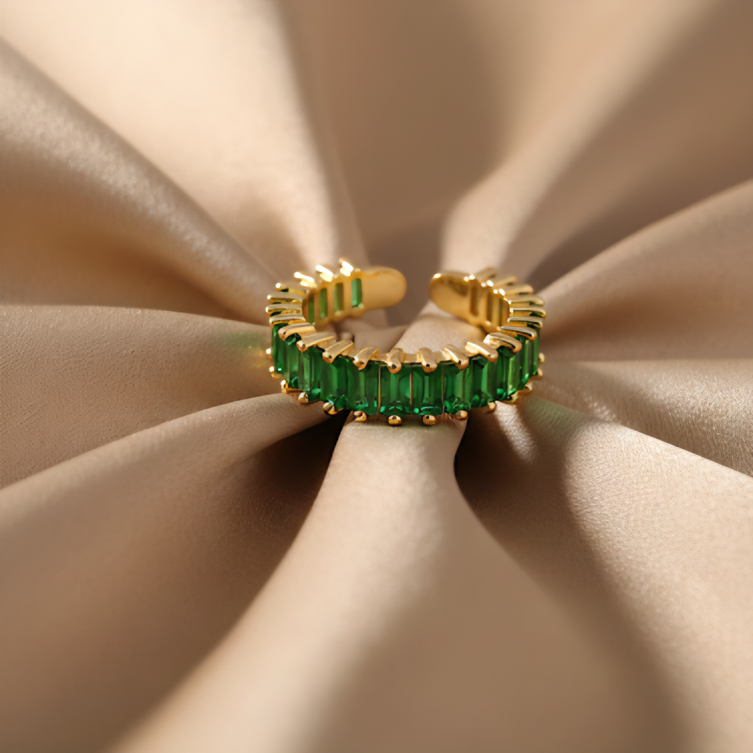 Emerald Baguette Ring