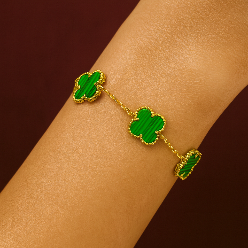 Emerald Clover Bracelet