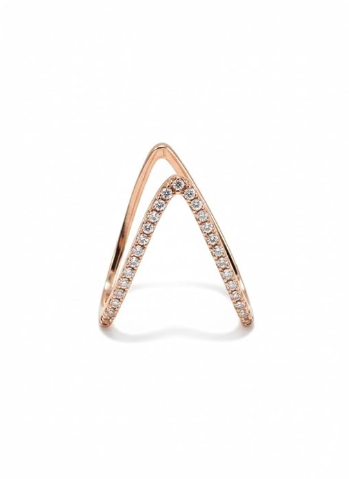 Chevron Vanki Rose Gold Ring