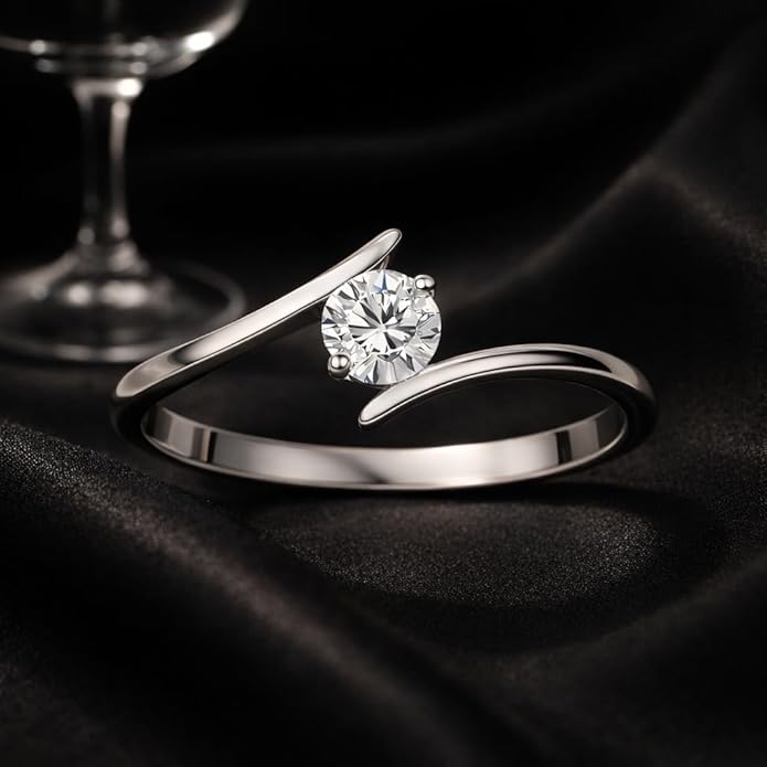 Silver CZ Open Ring