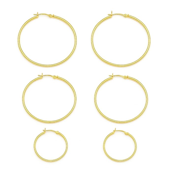 Golden Trinity Hoops