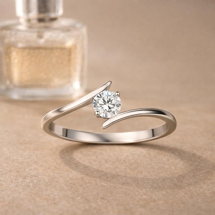 Silver CZ Open Ring