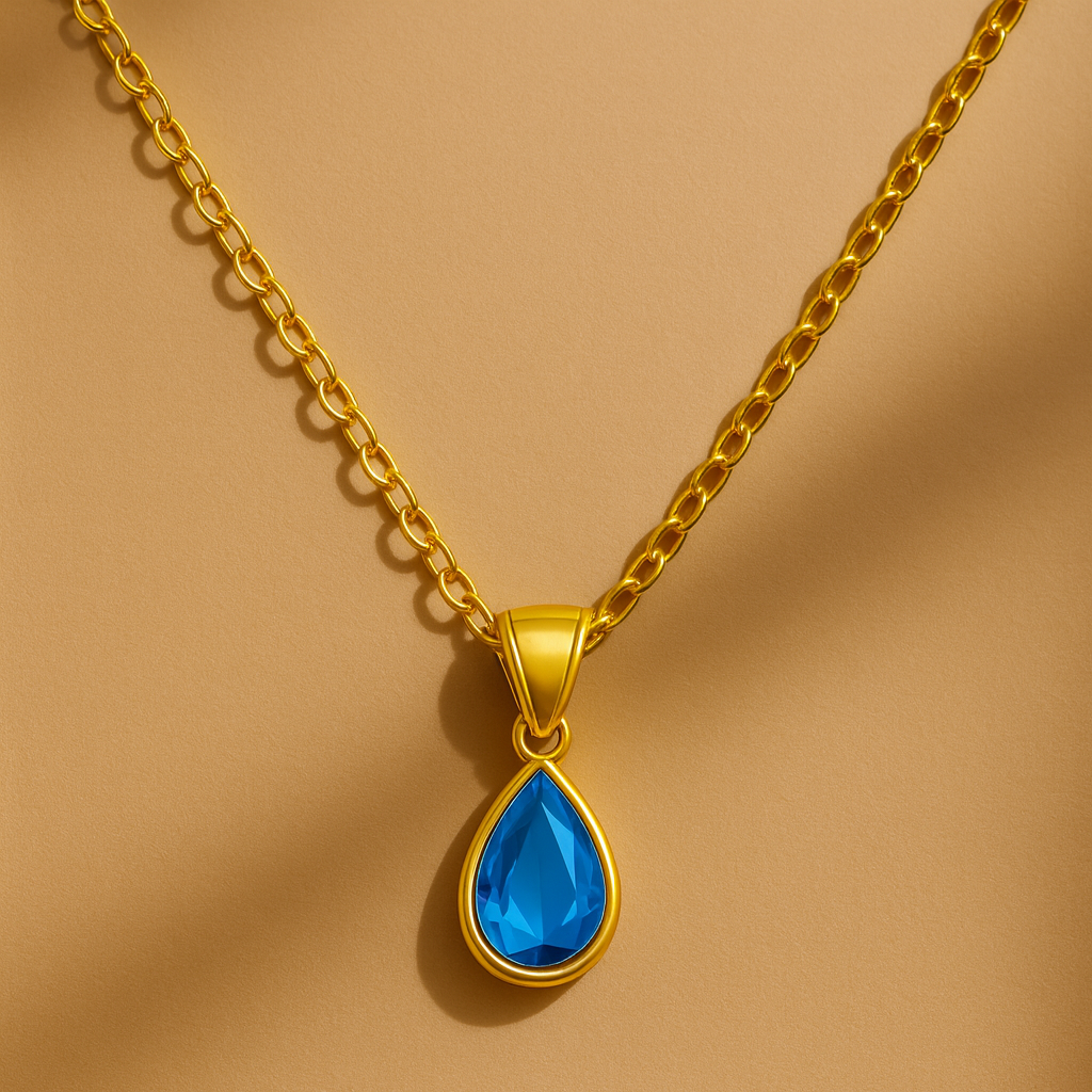 Blue Drop Necklace