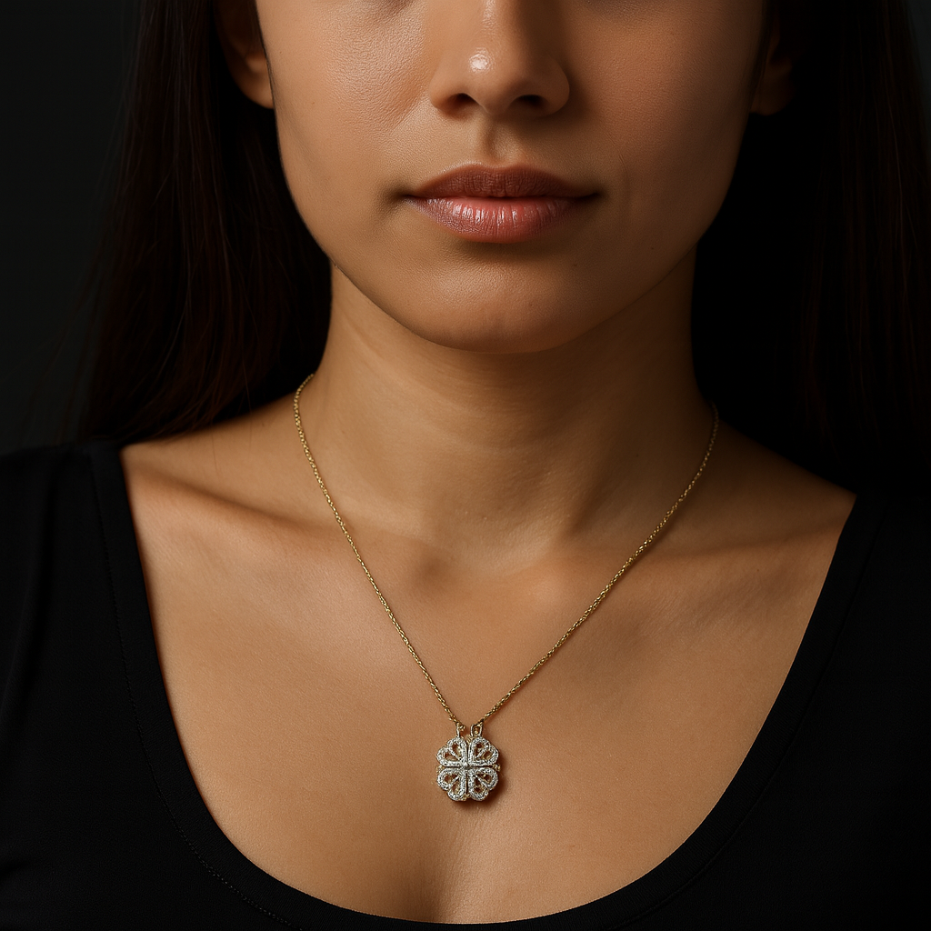 Silver Clover Locket