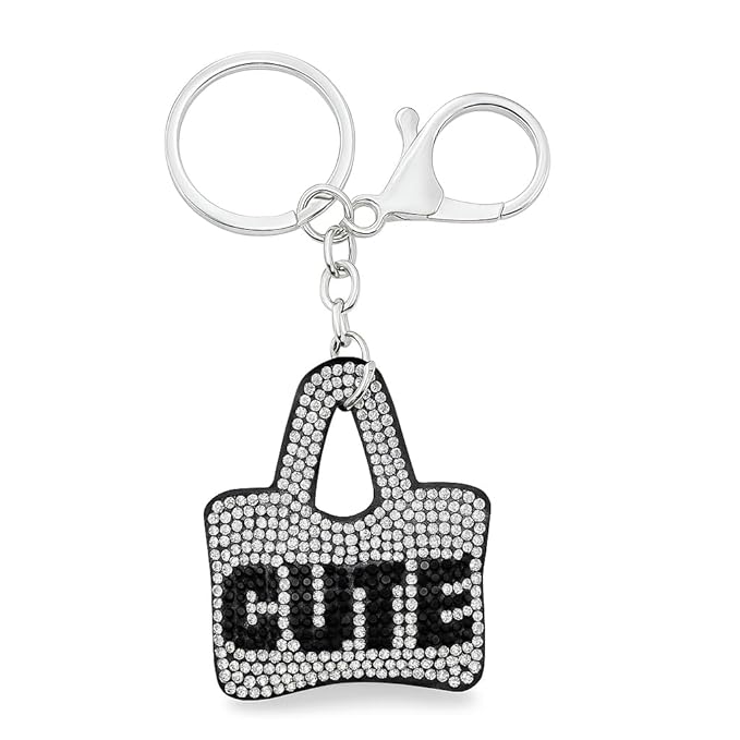 Crystal Tote Charm Keychain