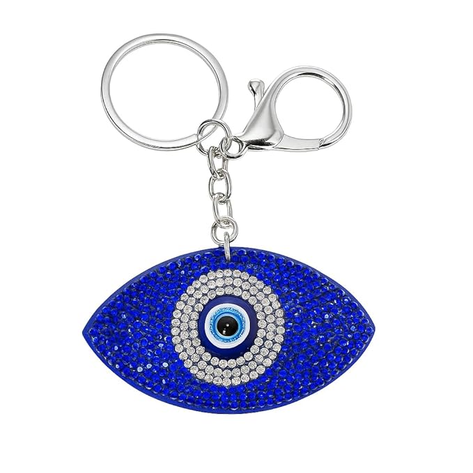 Azure Evil Eye Keychain