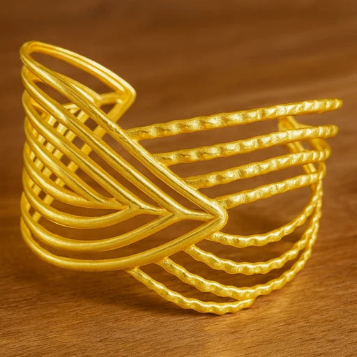Sculpted Gold Cuff