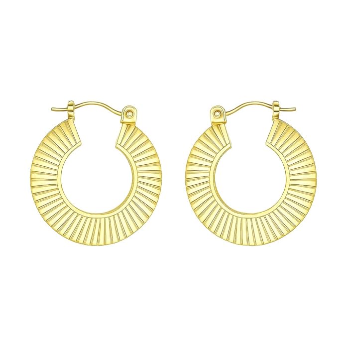 Ribbed Luxe Hoops