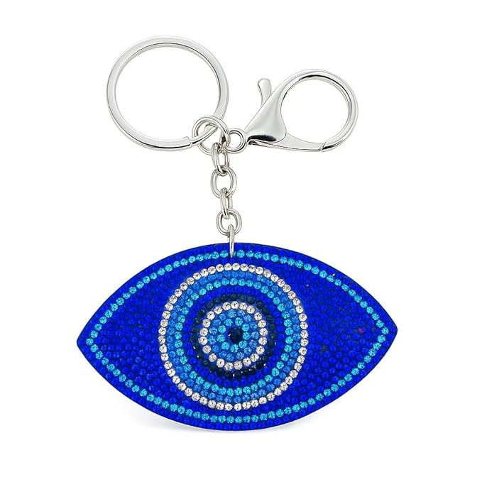 Aqua Evil Eye Keychain