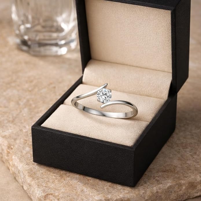 Silver CZ Open Ring