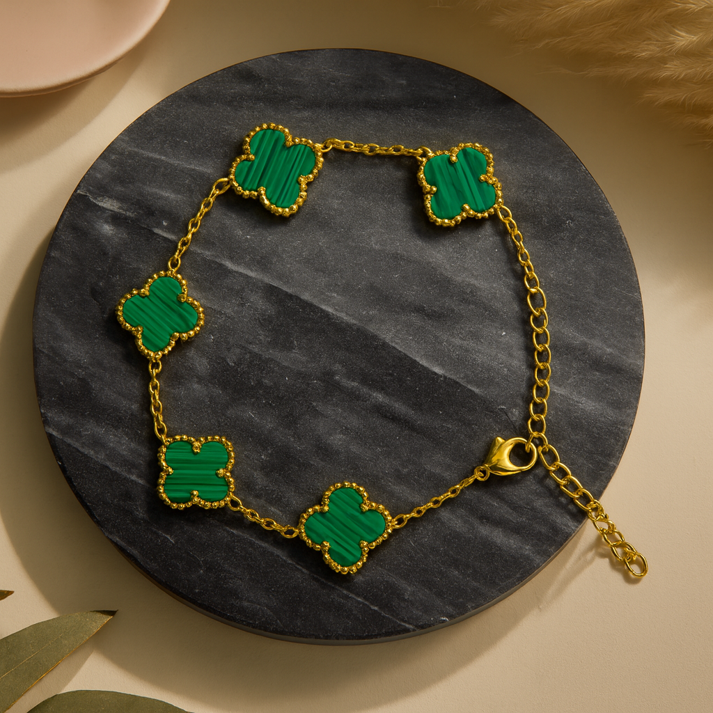 Emerald Clover Bracelet
