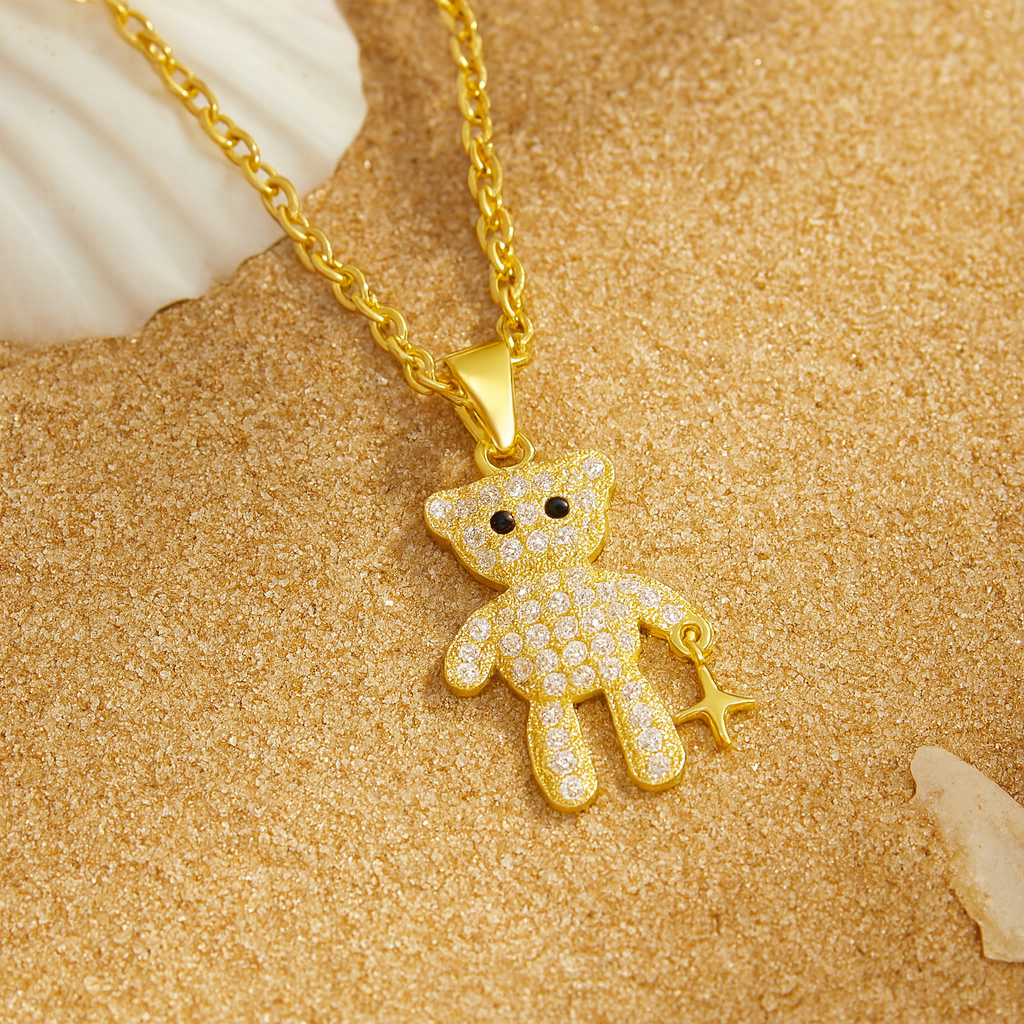 Crystal Teddy Charm