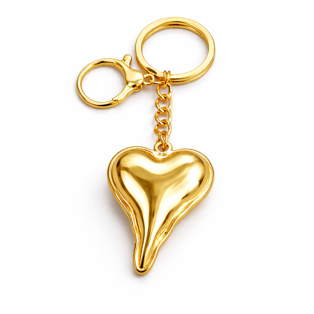 Gloss Drip Heart Keychain