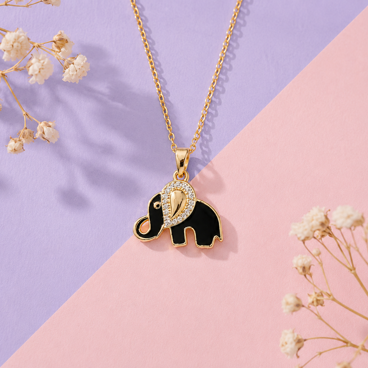Midnight Elephant Pendant
