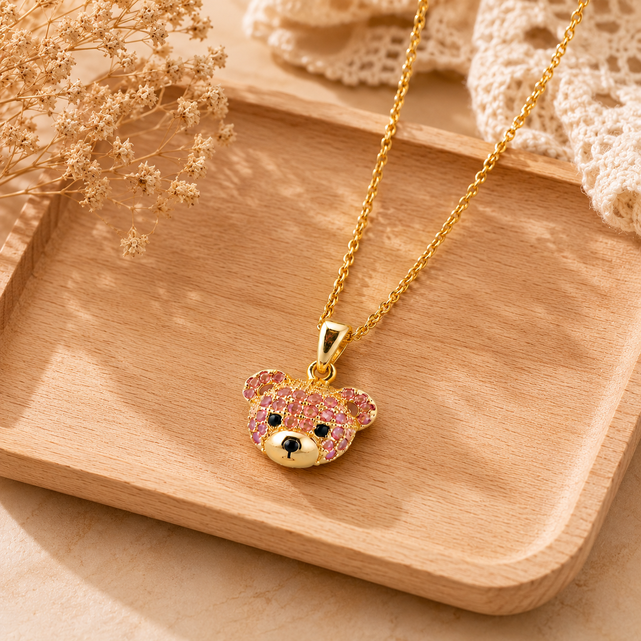 Blush Teddy Necklace