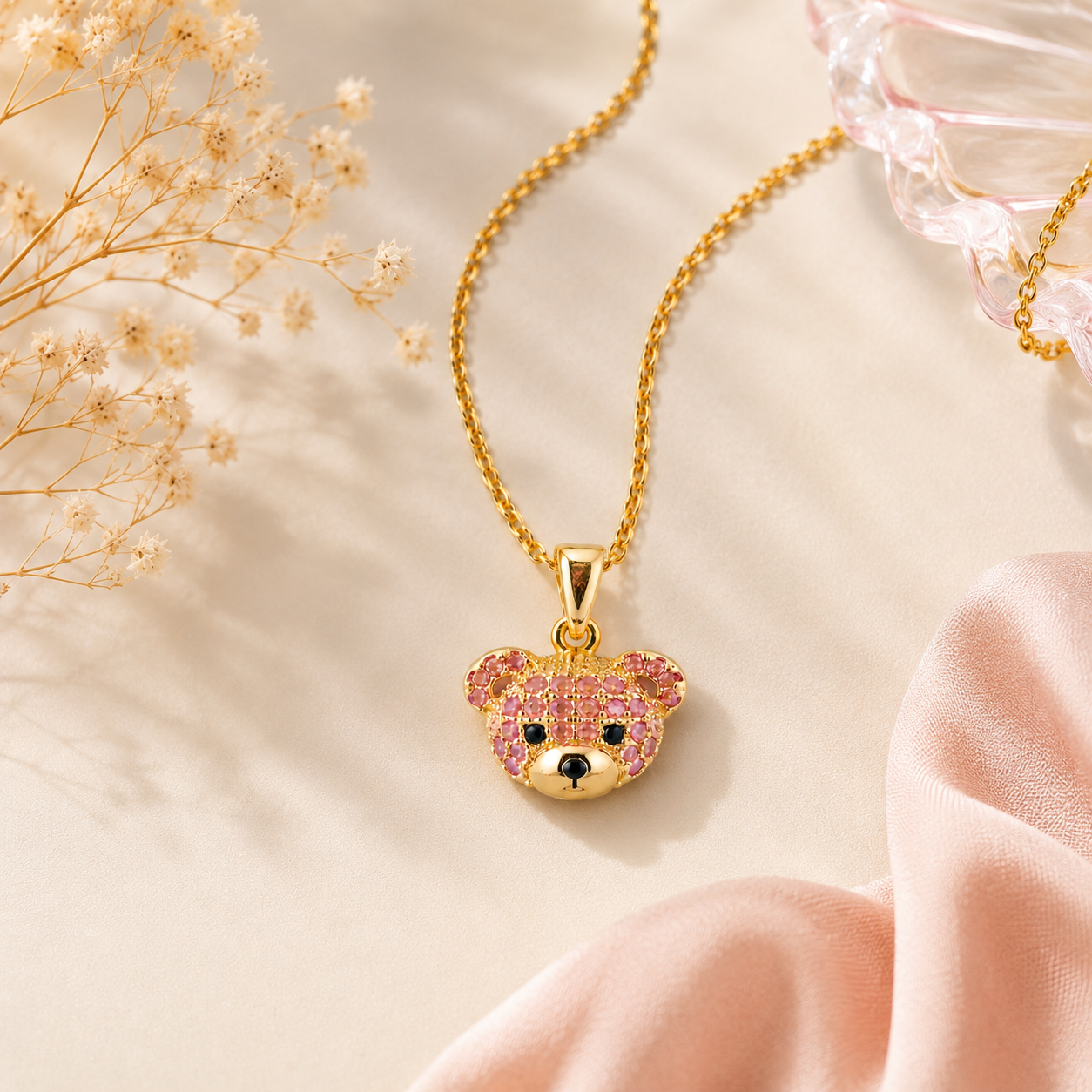 Blush Teddy Necklace