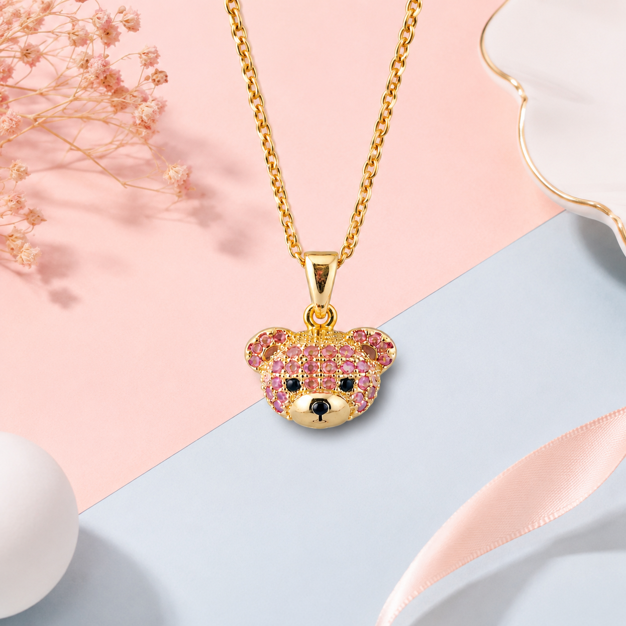 Blush Teddy Necklace