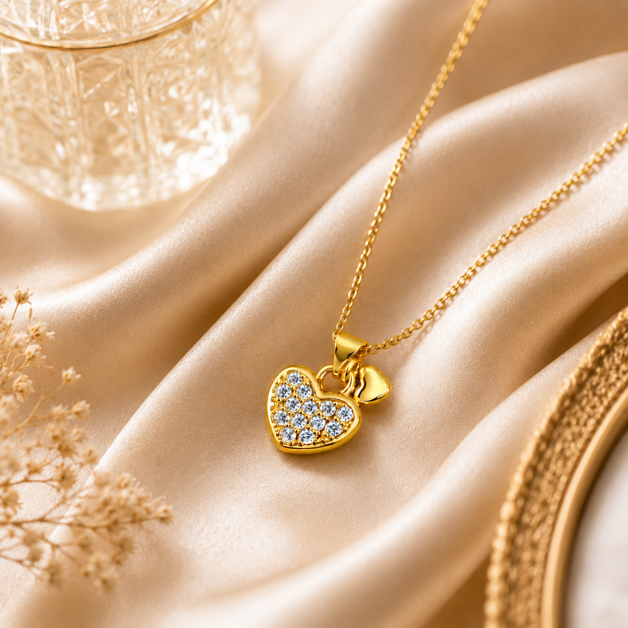Spark Heart Charm Necklace