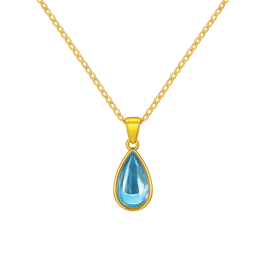 Blue Drop Necklace