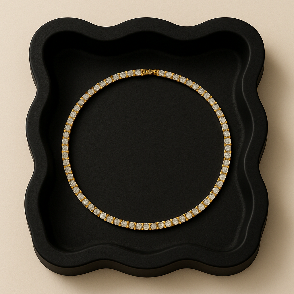 Iced Gold Tennis Necklace