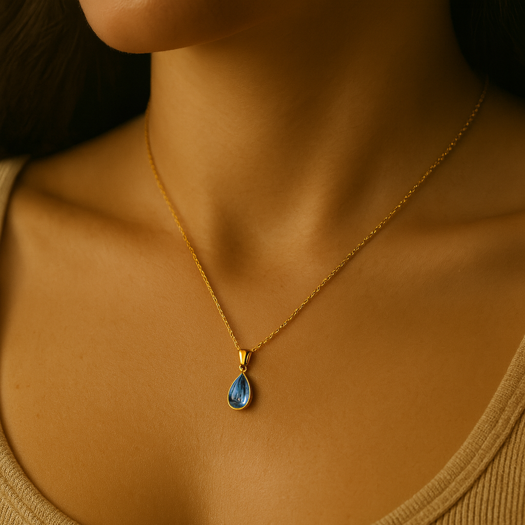 Blue Drop Necklace