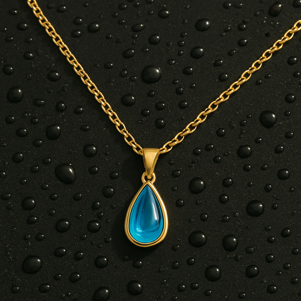 Blue Drop Necklace