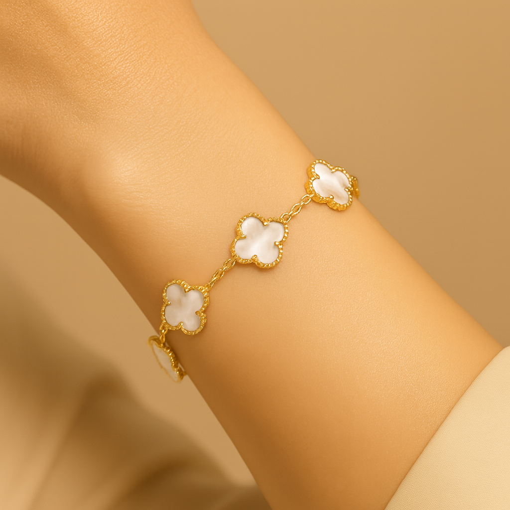 Ivory Clover Bracelet