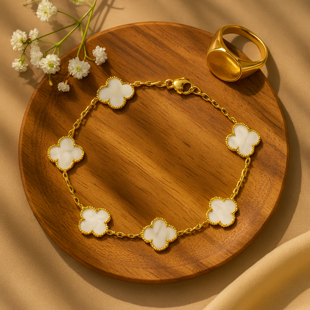 Ivory Clover Bracelet