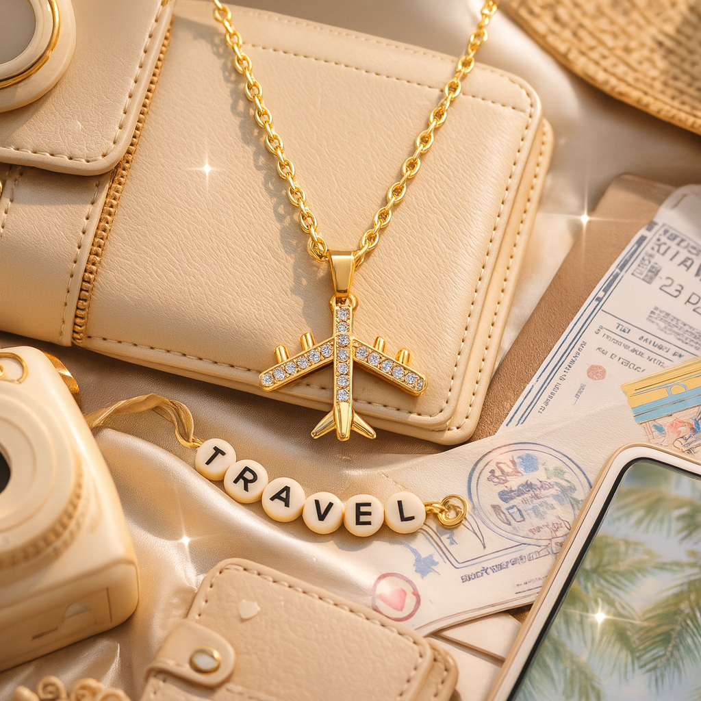 Jetsetter Plane Necklace