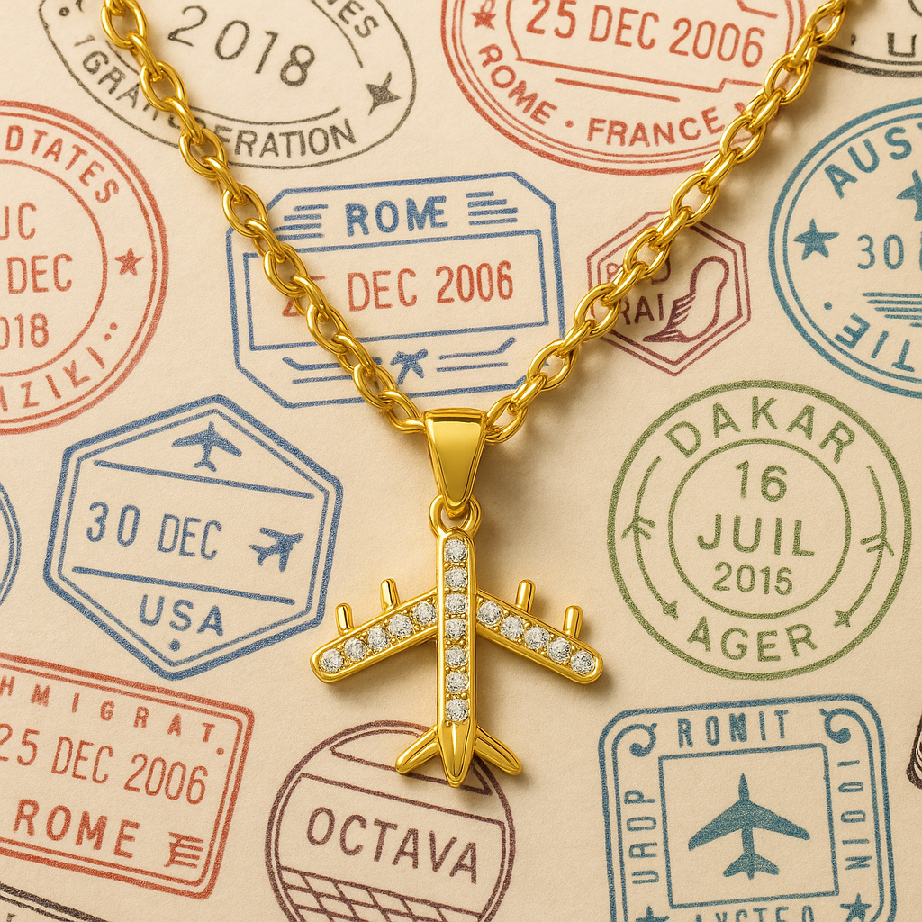 Jetsetter Plane Necklace