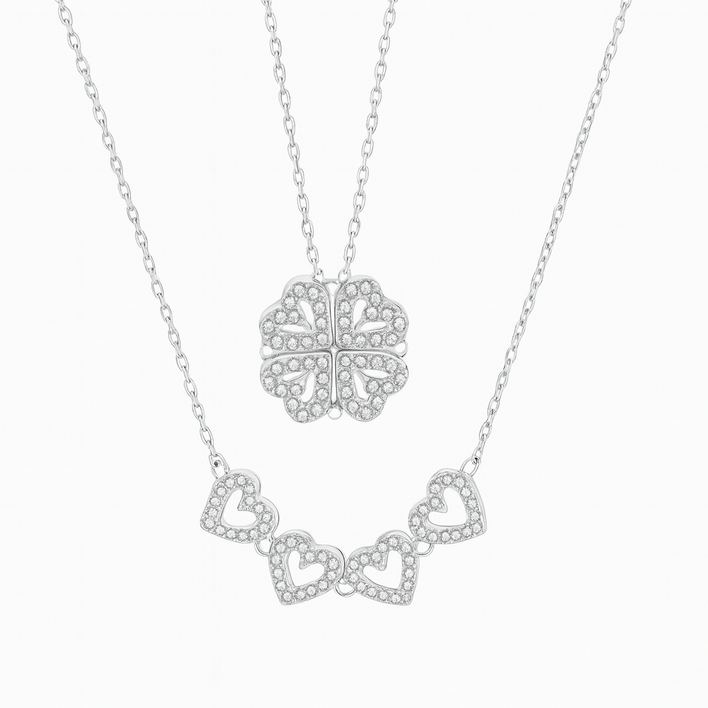 Silver Clover Locket