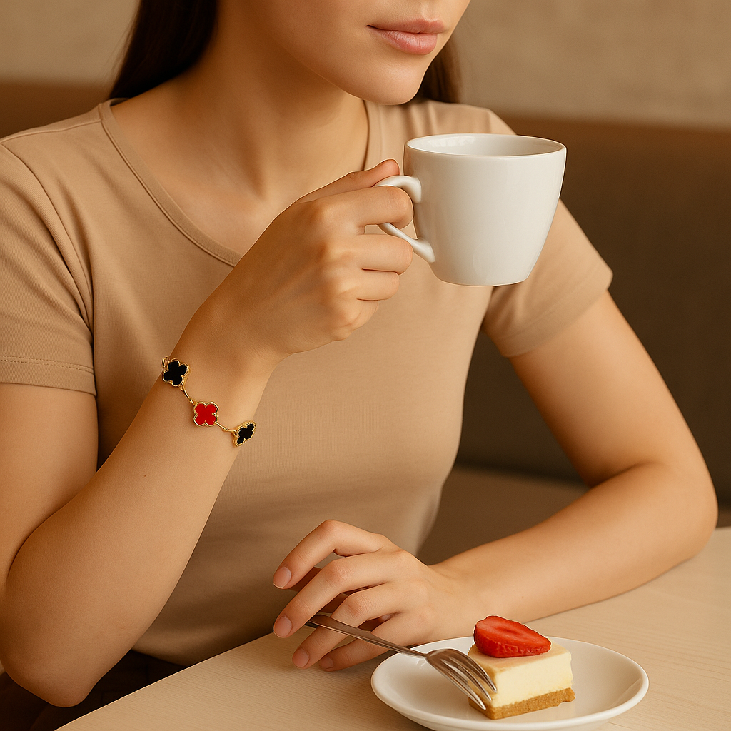 Rouge Clover Bracelet