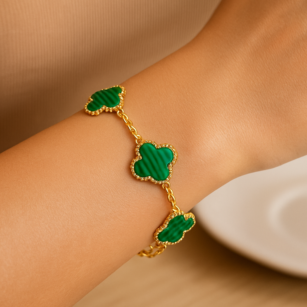 Emerald Clover Bracelet