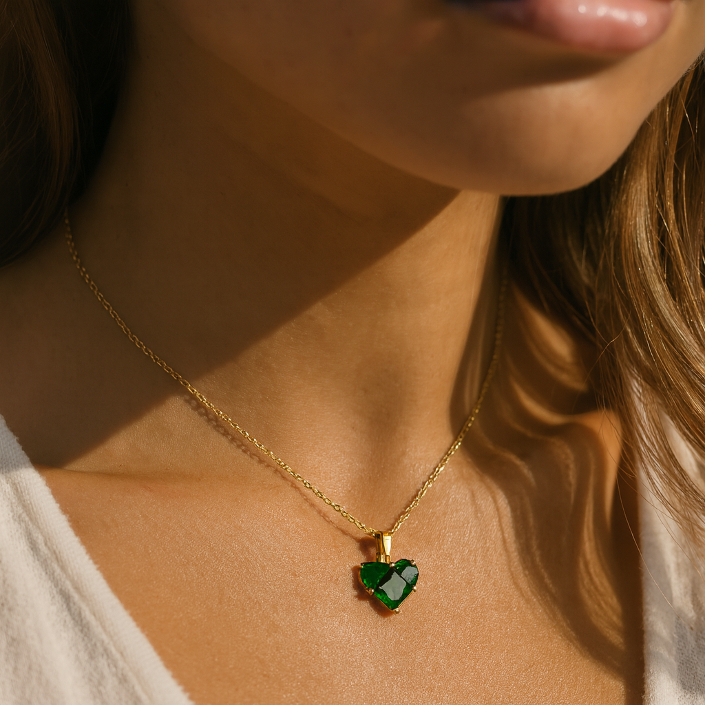 Emerald Heart Necklace
